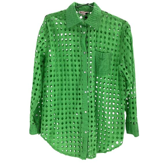 Solid & Striped 'The Parakeet' Green Cotton Oxford Tunic Shirt Size XS - Picture 2 of 4